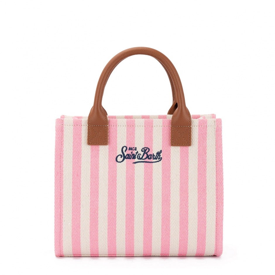 SAINT BARTH Geantă damă în dungi Vanity - vezi 3