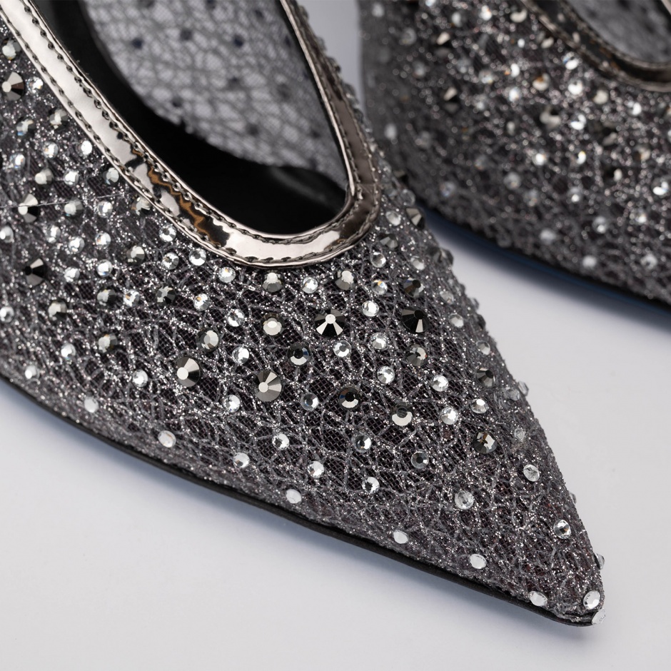 Loriblu Pantofi damă argintii cu cristale - vezi 4