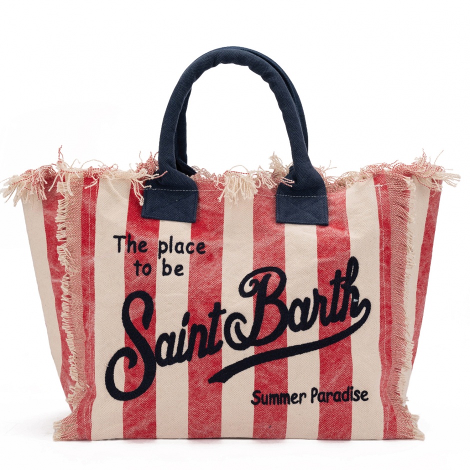 SAINT BARTH Geantă plajă în dungi Vanity - vezi 1