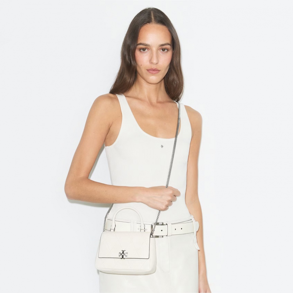 TORY BURCH Geantă damă albă Mini Charlie - vezi 3 - Pepina.ro TORY BURCH Geantă damă albă Mini Charlie - vezi 3