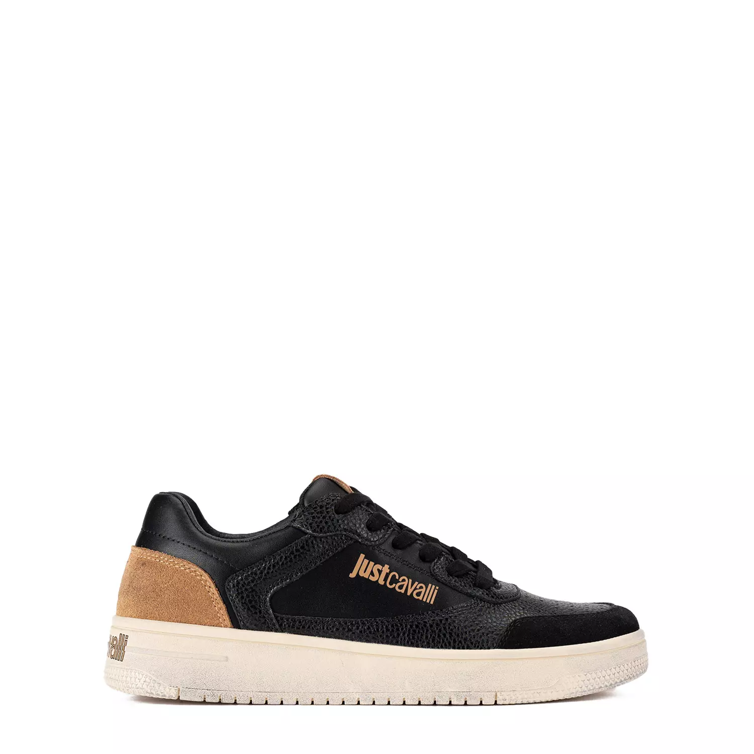 KABAブラック38 Just Cavalli sneakers din piele culoarea negru, 79QA3SBGZPB65899